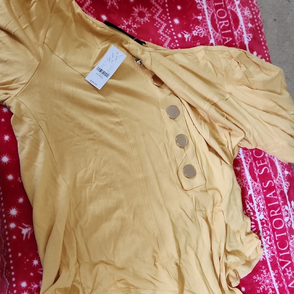 Yellow Buttoned Polo Bodysuit